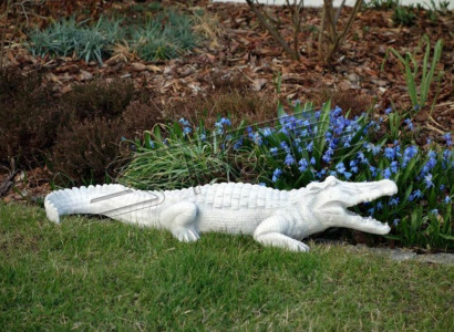 Garden Decoration Crocodile Patio Stone Figures Figure Statue